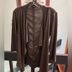 Cupio Chocolate Brown Open-Front Cardigan #147